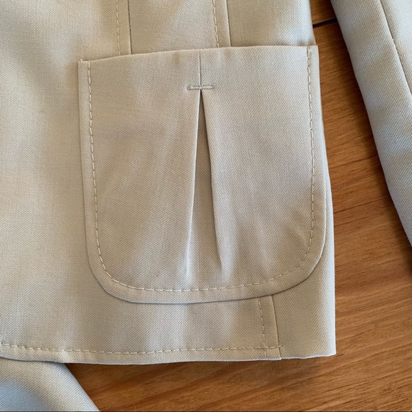 Ann Taylor 2 Piece Beige Suit Jacket and Skirt - Picture 7 of 16